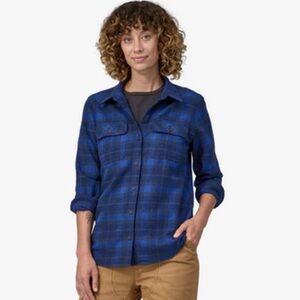 Patagonia Long-Sleeve Midweight Fjord Flannel Shirt Navy XS